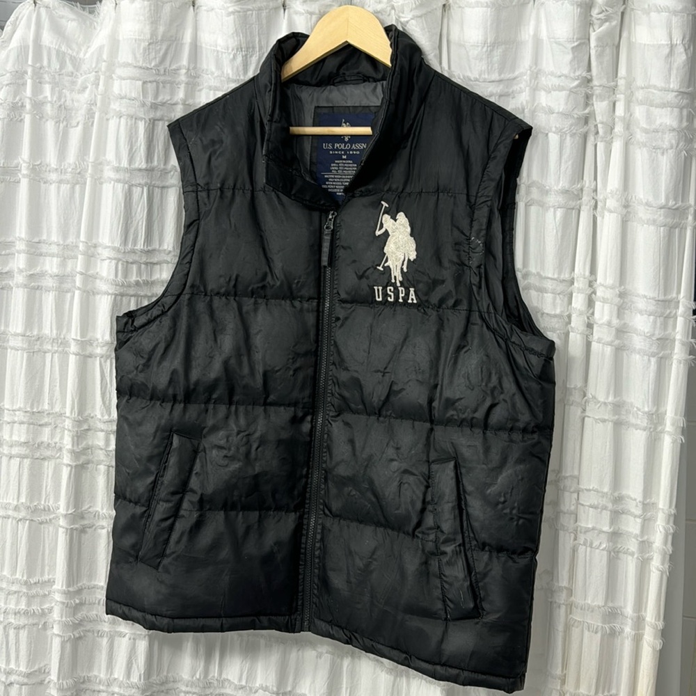 U.S. POLO ASSN BLACK PUFFER VEST